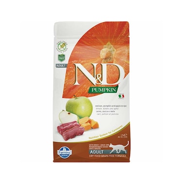 Farmina N&amp;D Venison - Pumpkin and Apple Recipe Dry Cat Food - 1.5 kg
