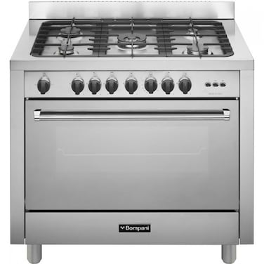 فرن غاز بومباني - 5 شعلات - فضي - 100x60x85 سم