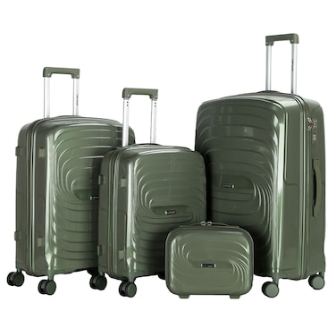 مجموعة حقائب سفر VIPTOUR مكونة من 4 قطع من حقيبة سفر ناعمة من البولي بروبيلين بسحاب قوي 14/20/24/28 بوصة