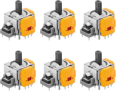 6 قطع من عصي التحكم بتاثير القاعة لوحدة تحكم بلاي ستيشن 5 من اوكتودر، عصا ابهام بديلة لعجلة الاستشعار التناظرية ثلاثية الابعاد لذراع تحكم بلاي ستيشن 5