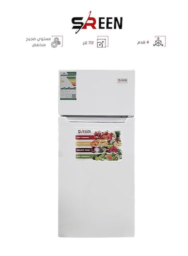 ثلاجة ببابين وشبكة، 4 أقدام، 112 لتر، SRTM145، أبيض (غير شامل التركيب)