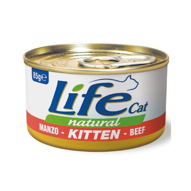 Life Cat Natural Beef Canned Kitten Food - 85 g
