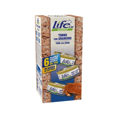 Life Cat Tuna with Crab Multipack Canned Cat Food - 50 g - Pack of 6