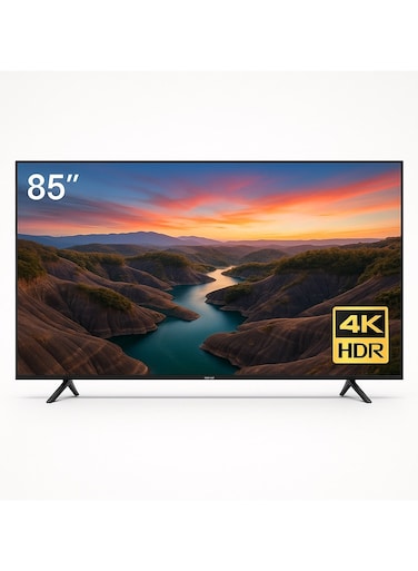 شاشة ذكية LED بدون إطار مقاس 85 بوصة، بدقة 4K، ذكية، بنظام تشغيل WEB OS مع جهاز تحكم عن بعد سحري، SRET-85S4KW1