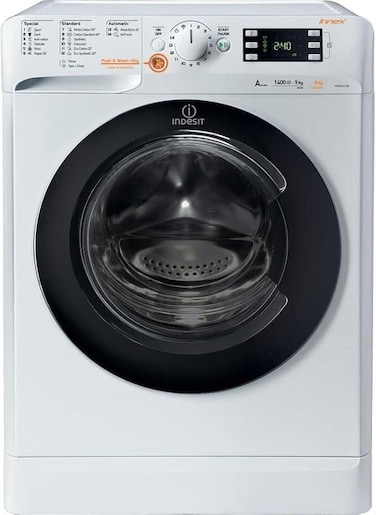 Indesit Washer and Dryer - 9 Kg Washing &amp; 6 Kg Drying - White