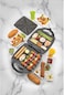 Black + Decker 2-In-1 Sandwich And Grill Maker, 4-Slice, 1400W Power, Non-Stick Plates, 180&deg; Flat Open, Locking Clamp, Quick Meals, Compact, Ideal For Sandwiches And Grilled Foods, Black - TS2120-B5