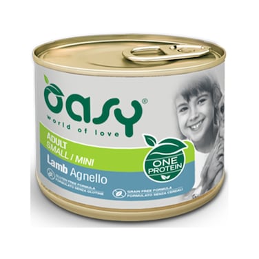 Oasy One Protein Adult Small/Mini Lamb Pate Canned Dog Food - 200 g