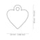 MyFamily Basic Collection Heart in Aluminum Pet ID Tag - Small - Purple