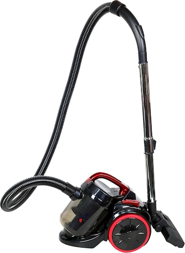 مكنسة كهربائية سايكلون من تكنو بيست: طاقة 1400 واط احدث تقنيات الاعصار فرشاة مدمجة فلتر هيبا سعة غبار 2.0 لتر BVC-02C أسود وأحمر