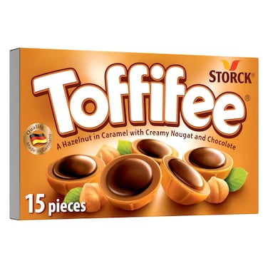 Toffifee Chocolate 125g Pack, with Hazelnut, Caramel, and Nougat with a Delicious Chocolate Topping, Contains 15 Toffifee Pieces