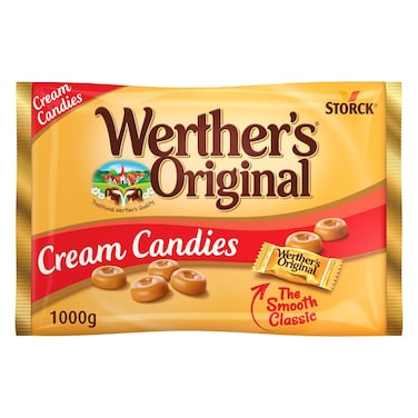 Werthers Original Classic Caramel Candies, 1000 g, Creamy Traditional Flavor Perfect For Sharing