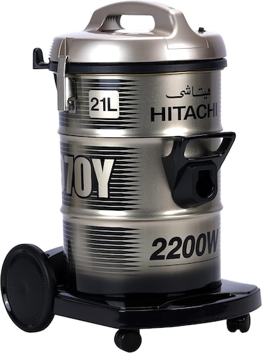 مكنسة كهربائية من هيتاشي بمقبض للامساك، سعة 21 لتر   رقم الموديل Cv970Y-Ss220-Tg، ذهبي