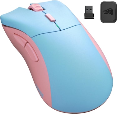 Glorious Model D Forge Wireless Mouse - Blue &amp; Pink Gaming Mouse, 6 Programmable Buttons, 80 Hrs Battery Life, 19K Sensor, Lightweight Gaming Mouse 58g, Exclusive Limited Edition (Laptop &amp; PC)