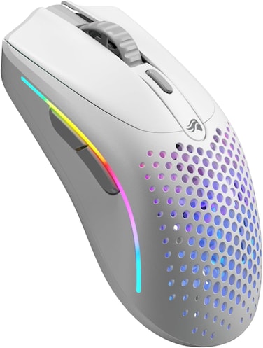 Glorious Model O 2 Mini Wireless Gaming Mouse: Superlight 57g, Up To 210hr Battery, Dual Wireless 2.4GHz And Bluetooth 5.2, 26K Optical Sensor, 80M Clicks, 6 Programmable Buttons, FPS Mouse, White