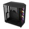NZXT H6 Flow RGB, CC-H61FB-R1, Compact Dual-Chamber Mid-Tower Airflow Case, Includes 3 x 120mm RGB Fans, Panoramic Glass Panels, High-Performance Airflow Panels, Cable Management, Black