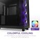 NZXT H6 Flow RGB, CC-H61FB-R1, Compact Dual-Chamber Mid-Tower Airflow Case, Includes 3 x 120mm RGB Fans, Panoramic Glass Panels, High-Performance Airflow Panels, Cable Management, Black