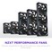 NZXT F120X Performance Fan - 120mm PWM RGB PC Case Fan - Max Airflow &amp; Static Pressure - Low Noise - LCP Frame &amp; Blades - Magnetic Fluid Dynamic Bearing - 30mm Thick - Black