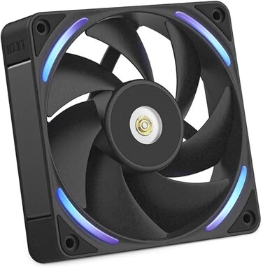 NZXT F120X Performance Fan - 120mm PWM RGB PC Case Fan - Max Airflow &amp; Static Pressure - Low Noise - LCP Frame &amp; Blades - Magnetic Fluid Dynamic Bearing - 30mm Thick - Black