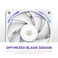 NZXT F360X Performance Single-Frame Fan - 3X 120mm PWM RGB PC Case Fans - Max Airflow &amp; Static Pressure - Low Noise - LCP Frame &amp; Blades - Magnetic Fluid Dynamic Bearing - 30mm Thick - White