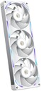 NZXT F360X Performance Single-Frame Fan - 3X 120mm PWM RGB PC Case Fans - Max Airflow &amp; Static Pressure - Low Noise - LCP Frame &amp; Blades - Magnetic Fluid Dynamic Bearing - 30mm Thick - White