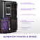 NZXT N9 X870E - AMD X870E AM5 ATX Gaming Motherboard for Ryzen 9000/8000/7000-20, 2, 1, DDR5, 4X M.2, PCIE 5.0, Wi-Fi 7, 5GbE, USB 4 &ndash; Full-Metal Cover, M.2 Quick-Release Latches &ndash; Black