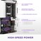 NZXT N7 B850 - AMD B850 AM5 ATX Gaming Motherboard for Ryzen 9000/8000/7000-16, 2, 1, DDR5, 3X M.2, PCIE 5.0, Wi-Fi 6E, 2.5GbE LAN - M.2 NVME With Quick-Release Latch - Full Cover - White