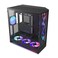 NZXT H9 Flow RGB, (2025) - Large Dual Chamber ATX Mid-Tower Airflow PC Case - Includes 7 RGB Fans (6 x 140 mm, 1 x 120 mm) and Control Stroke - 420 mm Radiator Support - Black