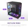 NZXT H9 Flow RGB, (2025) - Large Dual Chamber ATX Mid-Tower Airflow PC Case - Includes 7 RGB Fans (6 x 140 mm, 1 x 120 mm) and Control Stroke - 420 mm Radiator Support - Black