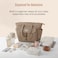 SUNVENO Corduroy Diaper Bag with Changing Mat and Stroller Straps - Beige Khaki
