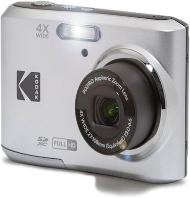 Pixpro Friendly Zoom FZ45 16MP Digital Camera with 4X Optical Zoom 27mm Wide Angle and 2.7 LCD Screen 1080p Full HD Video Vlogging Camera Silver