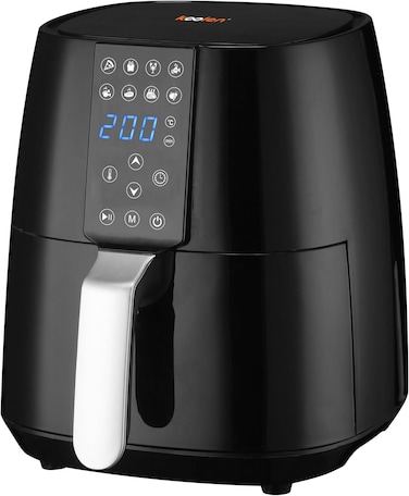 مقلاة هوائية ديجيتال 1450 واط من كولين، سعة 3.8 لتر، أسود