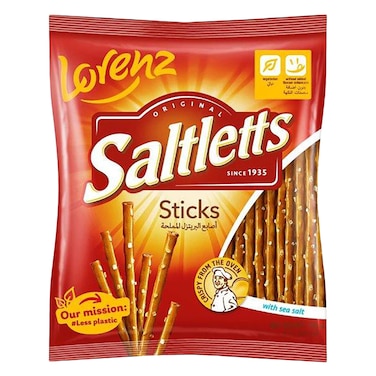 لورنز سالتليتس أعواد مخبوزة فاخرة بملح البحر 150 جرام