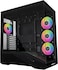 علبة NZXT H7 Flow RGB، علبة كمبيوتر متوسطة الحجم ATX مزودة بمراوح RGB، تدعم المراوح السفلية لتبريد وحدة معالجة الرسومات مباشرةً، تتضمن وحدة مروحة RGB أحادية الإطار مقاس 360 مم لون أسود