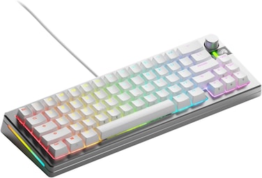 Glorious Gaming GMMK 3 Pro: Custom Mechanical Keyboard, 65% Compact Keyboard, Modular Aluminum Body &amp; Gasket System, Hotswappable MX Switches, Sound Dampening Foam, Custom Keycaps, ANSI (Silver)