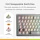 Glorious Gaming GMMK 3 Pro: Custom Mechanical Keyboard, 75% Tenkeyless Keyboard, Modular Aluminum Body &amp; Gasket System, Hotswappable MX Switches, Sound Dampening Foam, Custom Keycaps, ANSI (Silver)