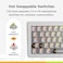 Glorious Gaming GMMK 3 Custom Mechanical Gaming Keyboard With Knob, 65% Compact Keyboard, Modular Gasket System, Doubleshot PBT Keycaps, Aluminum Switch Plate, Hotswappable Switches, ANSI (White)