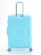 أمتعة مقاس 28 بوصة - تم فحصها بقفل TSA  المادة - أكريلونتريل بوتادين ستايرين  مقبض عربة قابل للتعديل   عجلات مزدوجة ناعمة تدور 360 درجة  أزرق فاتح