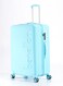 أمتعة مقاس 28 بوصة - تم فحصها بقفل TSA  المادة - أكريلونتريل بوتادين ستايرين  مقبض عربة قابل للتعديل   عجلات مزدوجة ناعمة تدور 360 درجة  أزرق فاتح