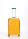 أمتعة مسجلة مقاس 24 بوصة مزودة بقفل TSA  المادة - أكريلونتريل بوتادين ستايرين  مقبض عربة قابل للتعديل   عجلات مزدوجة ناعمة تدور 360 درجة  أصفر