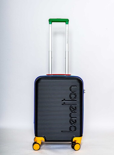 حقيبة سفر بحجم 20 بوصة مع قفل TSA  المادة - أكريلونتريل بوتادين ستايرين  مقبض عربة قابل للتعديل   عجلات مزدوجة ناعمة تدور 360 درجة  أسود