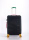 أمتعة مسجلة مقاس 24 بوصة مزودة بقفل TSA  المادة - أكريلونتريل بوتادين ستايرين  مقبض عربة قابل للتعديل   عجلات مزدوجة ناعمة تدور 360 درجة أسود