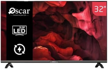 Oscar 32-Inch HD Smart Android LED TV, Frameless Design, Netflix &amp; YouTube Support, Wi-Fi &amp; HDMI OS32SATVHD