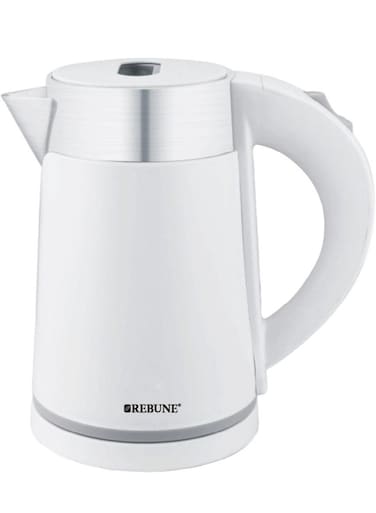 ريبون غلاية كهربائية لون ابيض استيل سعة 0.8 لتر بقدرة 1000 واط RE-1-138
