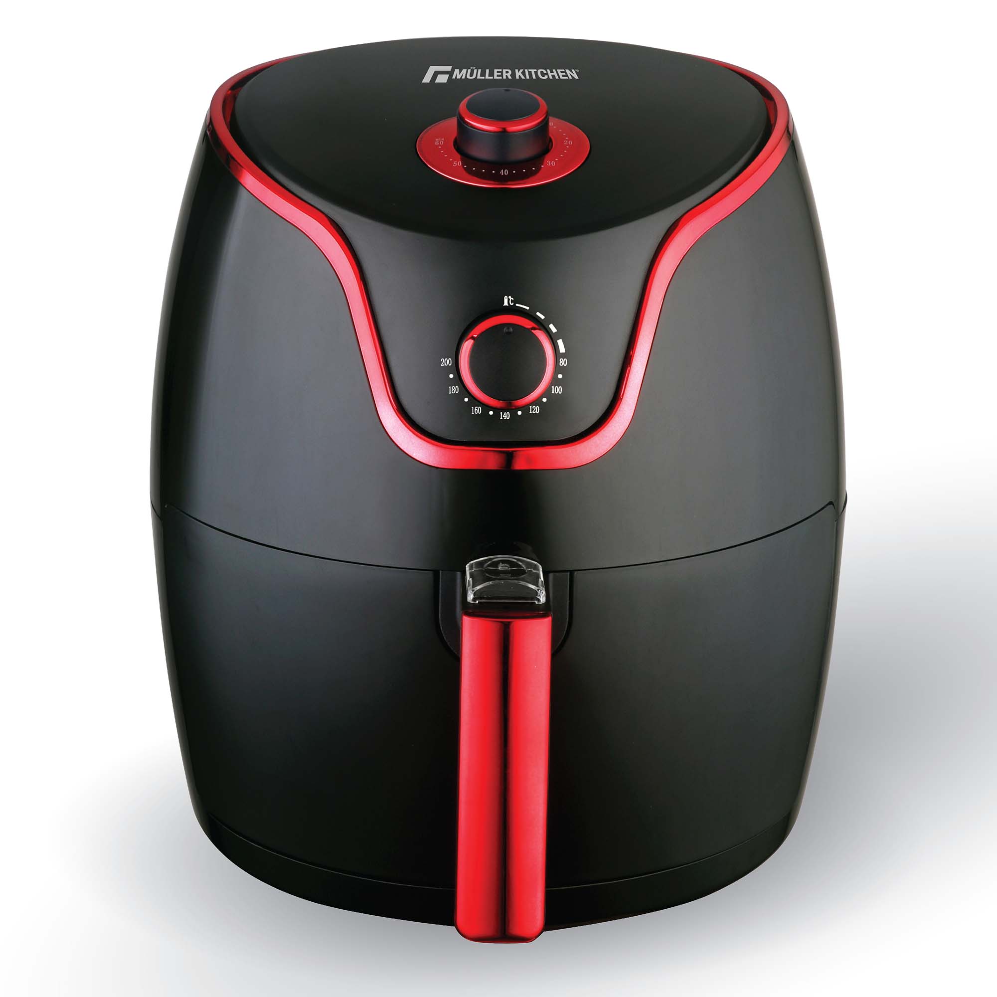Thumbnail image for Muller Kitchen Air Fryer 7 Liters Capacity, 1700 Watts, with Greblon E2 German Non-Stick Coating, Black, MK-6057