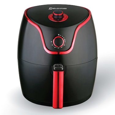 Muller Kitchen Air Fryer 7 Liters Capacity, 1700 Watts, with Greblon E2 German Non-Stick Coating, Black, MK-6057