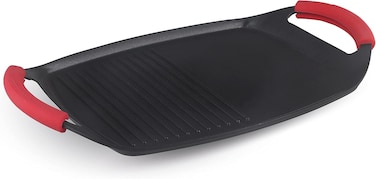 Muller Kitchen Oven Tray, Roasting Pan, Griddle (47cm Grill Plate), Die-Cast Aluminum German Nonstick Marble Granite Coating, PFOA FREE - Mk-3034