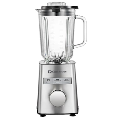 Muller Kitchen Blender, 5-Speed, Glass Jar 1.5L, 1000W, Silver - MK-6065