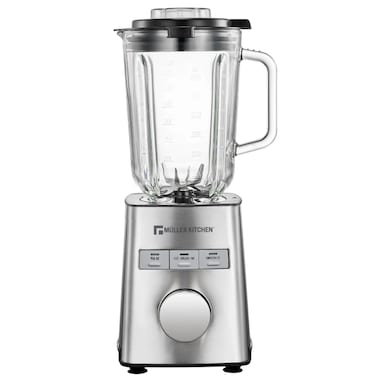 Muller Kitchen Blender, 5-Speed, Glass Jar 1.5L, 1000W, Silver - MK-6065