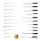 Muller Kitchen 19 Pcs of Stainless Steel Knife set Black Handles with Wooden Block - MK-2819