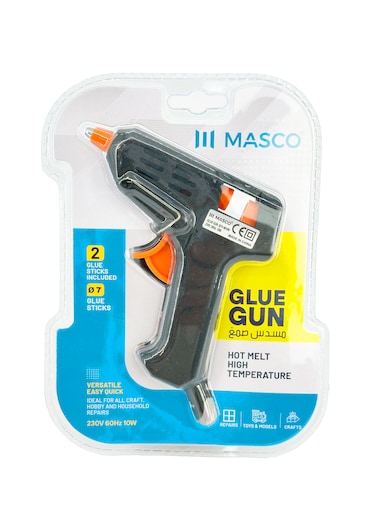 مسدس غراء كهربائي 10 واط مع أعواد غراء، أداة لاصقة حرارية